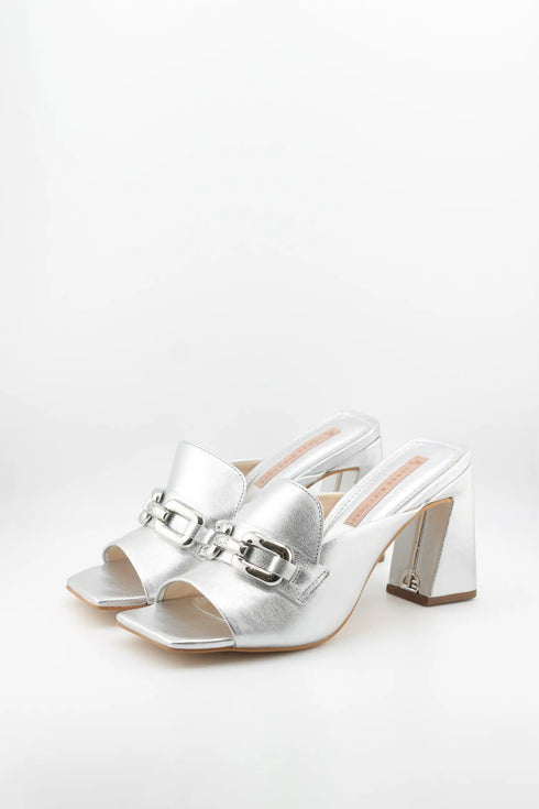 Jorge Bischoff Square-Toe Block Heel Mules